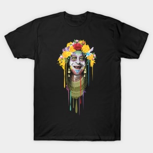 Melting Lady dia de los muertos T-Shirt